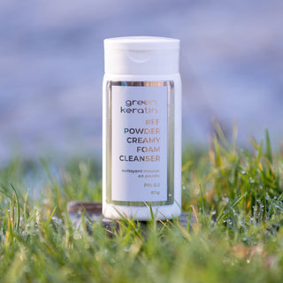 Green Keratin 80g POWDER CREAMY PH: 5.5 - Poudre Nettoyante pour le visage