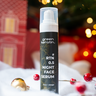 Green Keratin Visage 50ml #RTN CAP 0.5% - Sérum de Nuit pour le visage, Sans Parfum